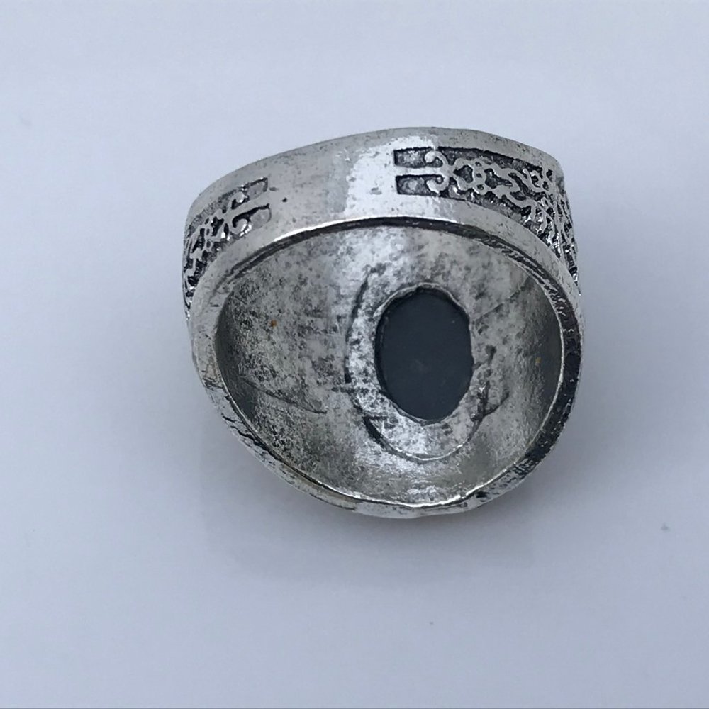 Men Ring Silver/Gold Tone Fashion Rings Unisex - Picture 7 of 8